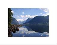Wee Blue Coo Mountain Reflection Lake Landscape Art Picture Wall Art Print