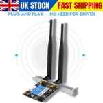 Dual-Band 2.4/5G 433M Wireless BT WiFi Card PCI-E 802.11AC For Desktop PC UK