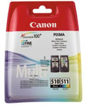 Canon PG-510/CL-511, Multipack (2 färgpatroner)