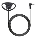 D Shape Ear-hook Earpiece 3.5MM 1 Pin Plug Connector Listen Only Soft Rubber Earpiece Headset No Microphone for Two Way Radios