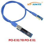 PCI-E Extender PCI E 1X à 1X Riser USB 3.0 câble SATA alimentation pour carte mère PCI-E x1 Slot Bitcoin Miner Antminer