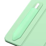MoKo Pencil Sleeve Sticker Fit Apple Pencil 1st/2nd Generation, Elastic Pencil Pouch PU Leather Adhesive Sleeve Attached to Case for Stylus Pens - Green