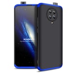 HAOYE Case for Xiaomi Poco F2 Pro 5G, Slim Fit Frosted TPU Silky Matte Finish Rubber Case, Ultra-thin Stylish Soft Silicone Shockproof Cover for Xiaomi Poco F2 Pro 5G, Blue/Black