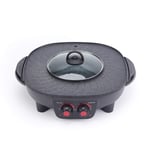 Multifunctional BBQ hot Pot Double Pot,Integrated Kitchen Pot,Electric hot Pot,Electric Barbecue Grill,Electric Baking Tray is Convenient and Stylish-One-Piece shabu-shabu