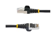 StarTech.com 7.5m CAT6a Ethernet Cable - Black - Low Smoke Zero Halogen (LSZH) - 10GbE 500MHz 100W PoE++ Snagless RJ-45 w/Strain Reliefs S/FTP Network Patch Cord - patchkabel - 7.5 m - sort