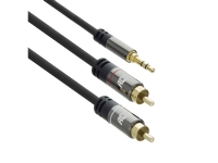ACT 5 meters High Quality audio connection cable 1x 3.5mm stereo jack male - 2x RCA male
