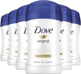 Dove original Anti, Perspirant Deodorant Stick, Pack of 6 x 40ml.