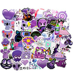 Cute Cartoon Purple Girl Sticker Toy Car Pen Computer Pad Phone Guitar Bicycle Sticker 60Pcs