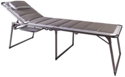 Quest Elite Naples Pro Range Padded Lounger and Camp Bed with Side Table