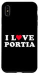 Coque pour iPhone XS Max I Love Portia Nom assorti pour petite amie et petit ami Portia