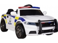 Lean Cars Dobbel elbil for barn Police, hvit