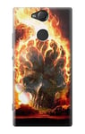 Hell Fire Skull Case Cover For Sony Xperia XA2