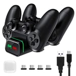 CGZZ PS4 Controller Charger, Gamepad Dock for Playstation 4, Dual USB Fast Charging Station with LED Indicators, Sony ps4/PS4/PS4 Slim/PS4Pro Controllers