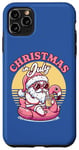 iPhone 11 Pro Max Christmas in July - Santa Flamingo Floatie - Summer Xmas Case