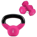 Yes4All 1 kg Dumbbell Neoprene and 2 kg Kettlebell Neoprene