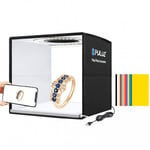 Puluz Photo Studio Lightbox med dubbel LED-belysning och bakgrunder, 25cm - Kit