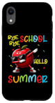 Coque pour iPhone XR Bye Bye School Hello Summer Funny Last Day Dabbing Apple