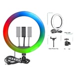 Selfie Ring LED-lampa, RGB-färgalternativ, justerbart stativstativ, 200cm stativlampa