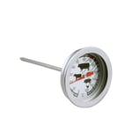 Linghhang - Thermomètre analogique résistant à la chaleur pour cuisiner, rôtir, griller, fumer, support pour casserole, barbecue, rôtissoire, 0°C