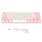 (Pink White)Airshi Compact Keyboard USB Wired Gaming Keyboard RGB Backlight For