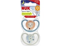 Nuk 440215 Space Night Silikon Spene 0-6 2St 530188, 730578