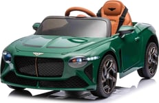 Ramiz Bentley Bacalar Batteribil För Barn Grön + Fjärrkontroll + Eva + Långsam Start + Led-Ljud