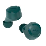 Belkin SoundForm Bolt True Wireless In-Ear Headphones - Teal IPX4 Sweat & Water Resistant - Easy touch controls - Bluetooth 5.2 - Up to 9 Hours Battery Life / 28 Hours Total with Charging Case - 2 Year Warranty