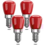 Paket E14 Röda LED-lampor 3w E14, Dekorativa Röda E14 LED-lampor, 25w Ersättning, Lämplig för Stämningsbelysning, Halloween, Jul [Energiklass
