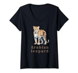 Womens Endangered Species Day The arabian leopard V-Neck T-Shirt