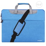 Blå Laptopväska 15.6-tum med axelrem & dragkedja | Laptopfodral | Haweel