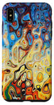 Coque pour iPhone XS Max Peinture d'art abstrait Structure Couleur Coloré Moderne