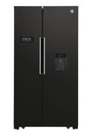 Hoover HHSBSO6174BWDK-1 Total No Frost American Style Fridge Freezer with Water Dispenser - Black - E Rated