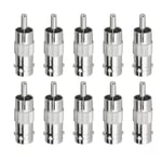 10 x BNC Female to RCA PHONO Male Plug Connector CCTV Camera Cable Video Adapter