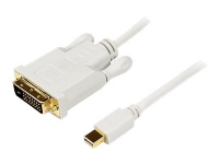StarTech.com 6 fot Mini DisplayPort till DVI-adapterkabel - Mini DP till DVI Video Converter - MDP till DVI-kabel för Mac / PC 1920x1200 - Vit (MDP2DVIMM6W) - DisplayPort-kabel - Mini DisplayPort (hane) till DVI-D (hane) - 1,82 m - tumskruvar - vit