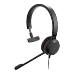 Jabra Evolve 30 UC Mono Headset - Unified Communications Headphones for VoIP Softphone with Passive Noise Cancellation - USB-Cable with Controller - Black