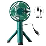 No Band Handheld Mini Fan with Tripod Support, Rechargeable Fan with 3 Adjustable Speeds, USB Portable Table Fan with 2000mAh for School, Office, Outdoor