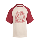 Logan Oversized T-Shirt, Beige/Red