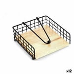 Servetthållare Confortime 158733 Svart Metall 19 x 19 x 7 cm (12 antal)