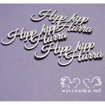 Creativ Chipboard Die Cuts - Hipp hipp Hurra 3 st 36x80 mm