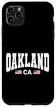 Coque pour iPhone 11 Pro Max Drapeau patriotique Oakland CA USA vintage Oakland