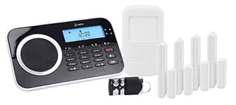 Olympia Protect 9761 Alarme Alarme de Maison GSM Set de 4 Porte/Fenêtre Contacts 1 Mouvement Selder Télécommande, Noir