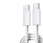 2023 Original USB C-kabel för iPhone 15 Pro Max iPad PD 65W 45W 25W Turboladdningskabel Typ C Snabbladdare för Samsung S23 S22 Grå Grey 1.5m