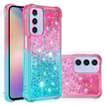 SKALO Samsung A16 Kvicksand Glitter Hjärtan TPU-skal - Rosa-Turkos multifärg