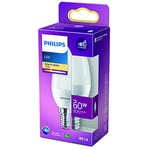 Philips LED Candle Light Bulb [E14 Edison Screw] 7W - 60W Equivalent, 220 - 240V, Warm White 2700K, Non Dimmable
