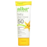 Alba Botanica Fragrance-Free Baby Sheer Mineral Sunscreen SPF50 - 89ml