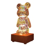 Bordslampa LED 3D BEAR Art Deco standing L3GFBD - TheMobileStore Hem & Hushåll