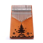 WWSUNNY Kalimba 17 Keys, Thumb Piano with Study Instruction and Tune Hammer, Solid Mahogany Wood Portable African Wood Musical Instrument Finger Piano for Kids Adult Beginners Professionals