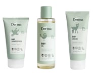 Derma - Eco Baby Shampoo/Bath 150 ml + Oil 150 ml + Cream 100 ml