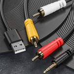 Audio Decoder L/R RCA 3.5mm AUX Audio Cable  for Headphones/TV/Audio/Amplifier