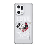 ERT GROUP Coque de téléphone Portable pour Oppo Find X5 Pro Original et sous Licence Officielle Disney Motif Mickey & Minnie 002 Parfaitement adapté à la Forme du téléphone Portable, partiel imprimé